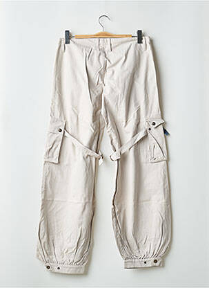 Pantalon cargo țesătură poplin talie joasă bej BE YOU K femeie