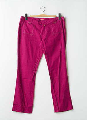 Pantalon drept țesătură poplin talie joasă roz BE YOU K femeie