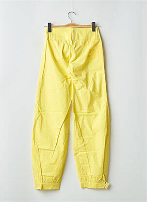 Pantalon drept țesătură poplin talie joasă galben BE YOU K femeie
