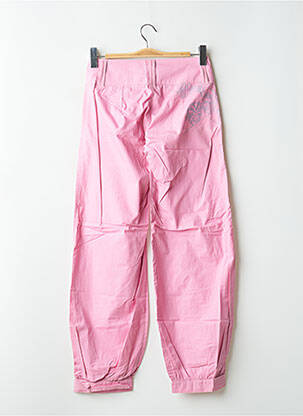 Pantalon drept țesătură poplin talie joasă roz BE YOU K femeie