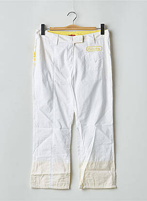 Pantalon 7/8 țesătură poplin mărime normală alb BE YOU K femeie