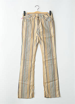 Pantalon drept elasticitate talie joasă bej CIMARRON femeie