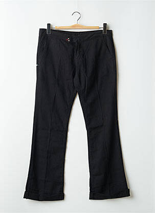 Pantalon drept țesătură poplin talie joasă negru CIMARRON femeie