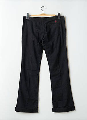 Pantalon drept țesătură poplin talie joasă negru CIMARRON femeie