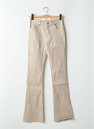 Pantalon evazat elasticitate talie joasă bej SCHOOL RAG femme