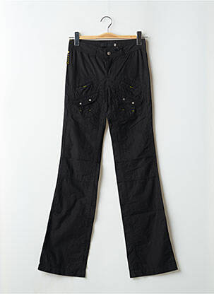 Pantalon drept țesătură poplin talie joasă negru SCHOOL RAG femeie