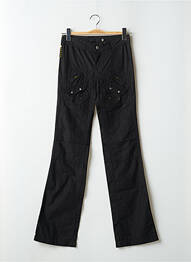 Pantalon drept țesătură poplin talie joasă negru SCHOOL RAG femeie