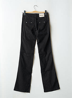 Pantalon drept țesătură poplin talie joasă negru SCHOOL RAG femeie