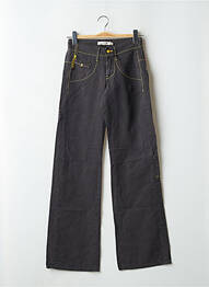 Pantalon drept țesătură poplin talie joasă gri SCHOOL RAG femme