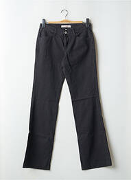 Pantalon drept țesătură poplin talie înaltă negru SCHOOL RAG femme