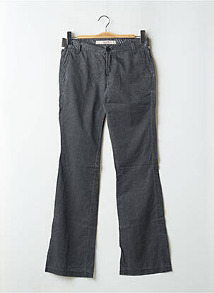 Pantalon drept țesătură poplin talie joasă gri SCHOOL RAG femeie