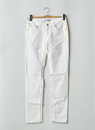 Blugi cu croială slim alb SCHOOL RAG femeie