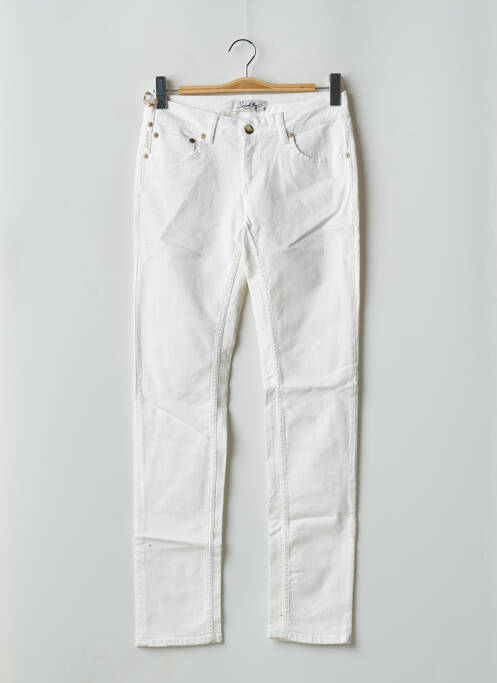 Blugi cu croială slim alb SCHOOL RAG femeie