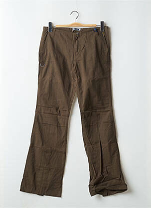Pantalon evazat talie cu cleme verde TEDDY SMITH femeie
