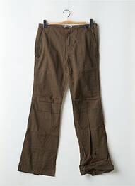 Pantalon evazat talie cu cleme verde TEDDY SMITH femme