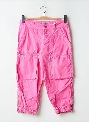 Pantalon trei sferturi croială dreaptă mărime normală roz TEDDY SMITH femme