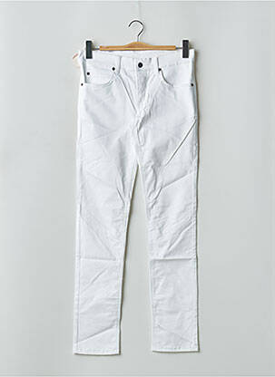 Pantalon slim țesătură poplin mărime normală alb CHEAP MONDAY femeie