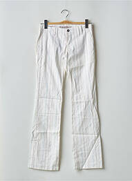 Pantalon chino țesătură poplin mărime normală alb FREEMAN T.PORTER femme