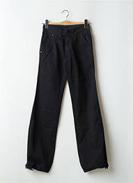 Pantalon drept țesătură poplin talie joasă negru LOIS femeie