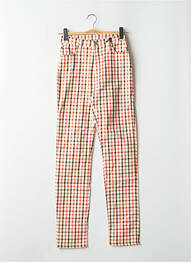Pantalon slim buzunare talie înaltă roșu TEDDY SMITH femme
