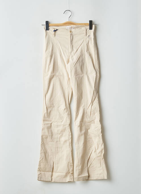 Pantalon evazat bej TEDDY SMITH INDUSTRY fată