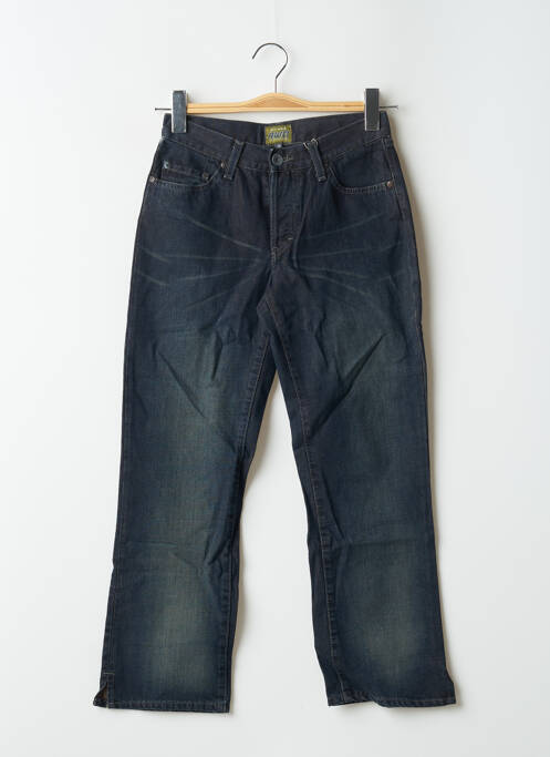 Pantalon trei sferturi croială dreaptă mărime normală albastru RWD femme