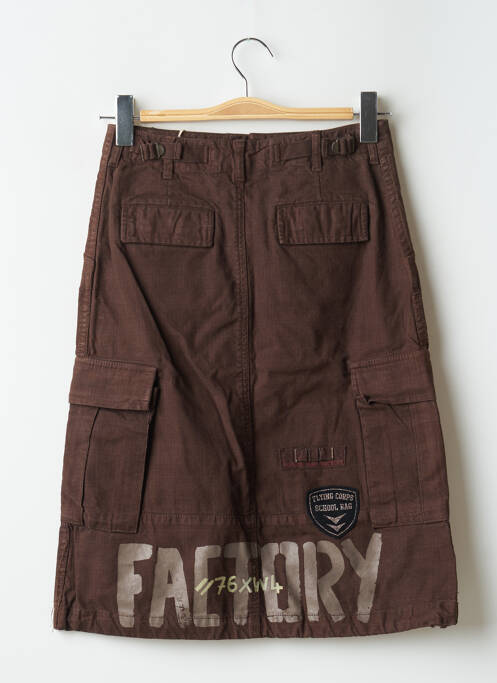 Fustă midi maro SCHOOL RAG femeie