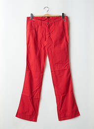 Pantalon drept închidere cu fermoar sub clapetă cu nasturi talie joasă roșu CIMARRON femme