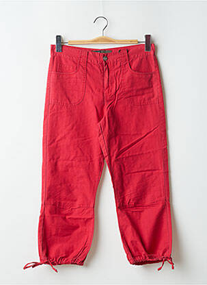 Pantalon 7/8 țesătură poplin mărime normală roșu RWD femeie