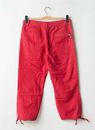 Pantalon 7/8 țesătură poplin mărime normală roșu RWD femeie