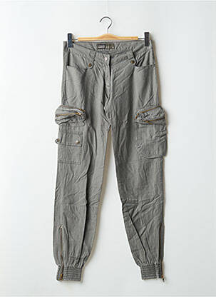 Pantalon cargo țesătură poplin talie joasă verde RWD femeie