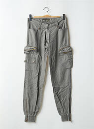 Pantalon cargo țesătură poplin talie joasă verde RWD femeie