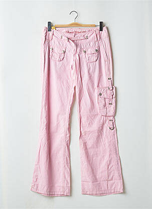 Pantalon cargo croială dreaptă talie joasă roz FREEMAN T.PORTER femeie