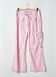 Pantalon cargo croială dreaptă talie joasă roz FREEMAN T.PORTER femeie