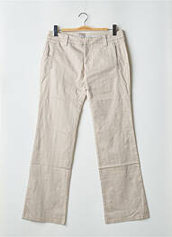 Pantalon drept țesătură poplin talie joasă bej FREEMAN T.PORTER femme