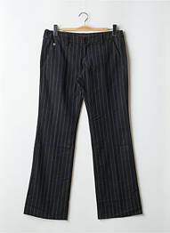 Pantalon larg închidere cu fermoar sub clapetă cu nasturi talie joasă negru FREEMAN T.PORTER femme