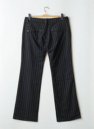 Pantalon larg închidere cu fermoar sub clapetă cu nasturi talie joasă negru FREEMAN T.PORTER femeie