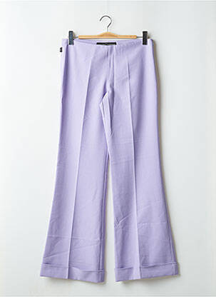 Pantalon evazat talie cu cleme talie înaltă violet FREEMAN T.PORTER femeie