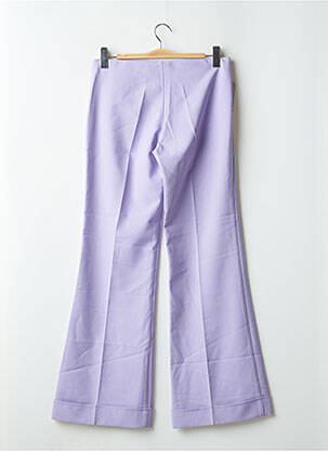Pantalon evazat talie cu cleme talie înaltă violet FREEMAN T.PORTER femeie