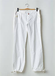 Pantalon drept închidere cu fermoar sub clapetă cu cârlig alb BE YOU K femme