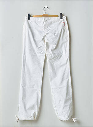 Pantalon drept închidere cu fermoar sub clapetă cu cârlig alb BE YOU K femeie