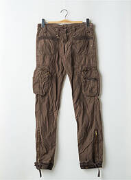 Pantalon cargo croială dreaptă maro LE TEMPS DES CERISES femeie
