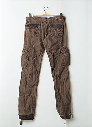Pantalon cargo croială dreaptă maro LE TEMPS DES CERISES femeie