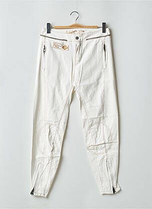 Pantalon drept alb SCHOOL RAG femeie