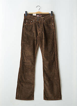 Pantalon drept buzunare talie joasă maro TEDDY SMITH femeie
