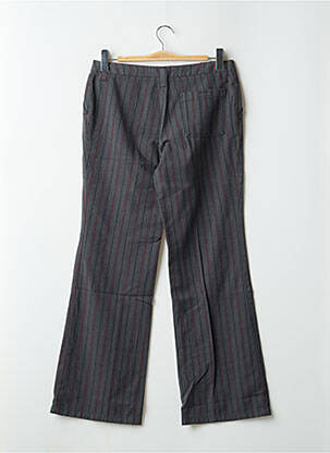 Pantalon drept țesătură poplin talie joasă gri TEDDY SMITH femeie