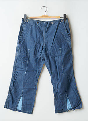 Pantalon 7/8 elasticitate talie joasă albastru TEDDY SMITH femeie