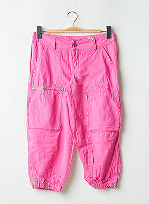 Pantalon trei sferturi buzunare roz TEDDY SMITH femeie