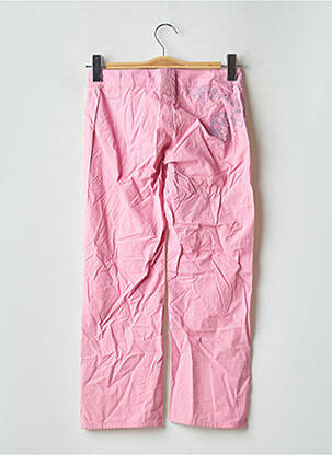 Pantalon trei sferturi croială dreaptă talie joasă roz BE YOU K femeie
