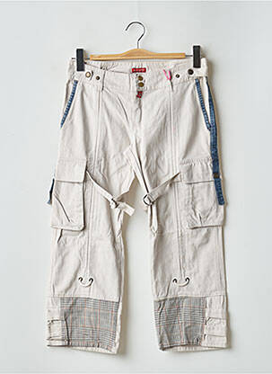 Pantalon trei sferturi croială dreaptă talie joasă bej BE YOU K femeie